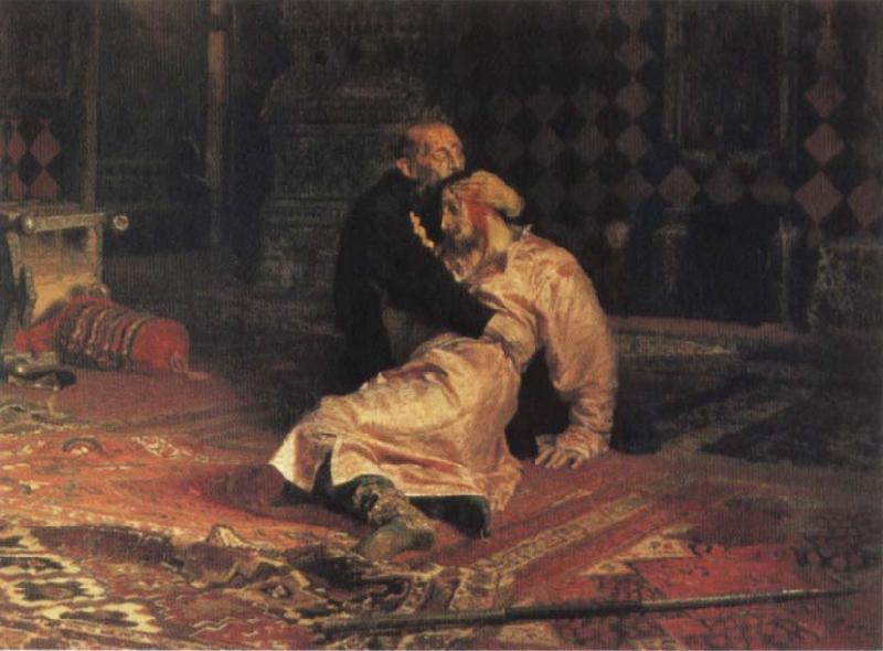 Ilya Repin Ivan the Terrible and his son ivan on 15 November 1581 1885 oil painting picture